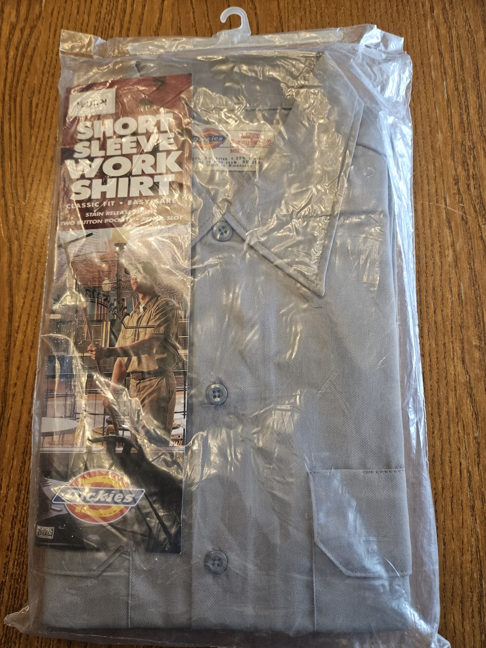 Dickies Men’s Short Sleeve Work Shirt — Light Gray